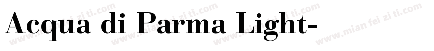 Acqua di Parma Light字体转换